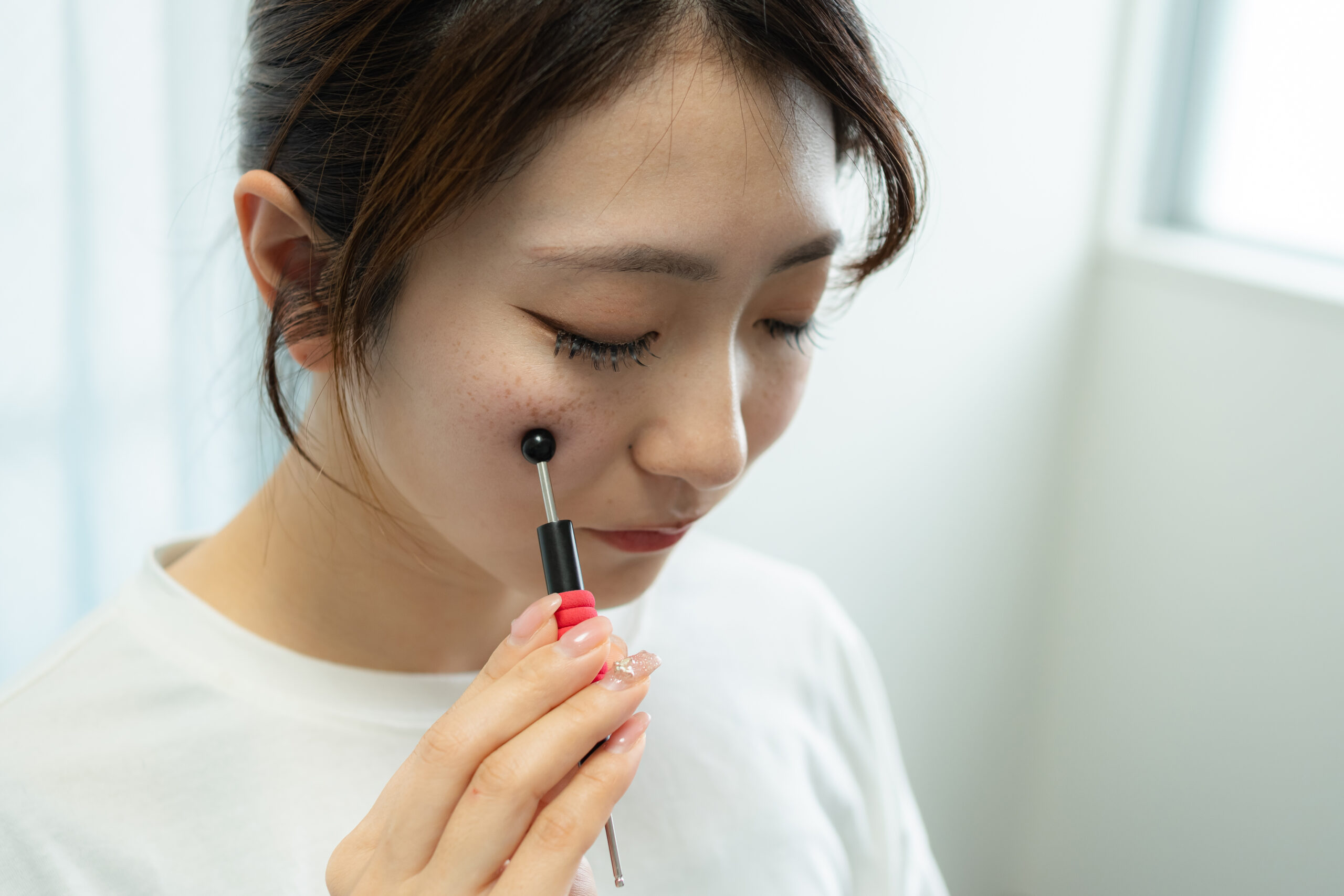 ケアのアドバイスをしている様子